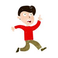 cartoon boy panicking N29