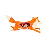 cartoon fox with mouse in belly N4