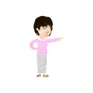 cartoon woman pointing N207