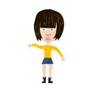 cartoon woman waving away N10