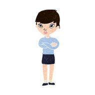 cartoon annoyed woman N186