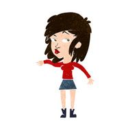 cartoon woman playing it cool N10