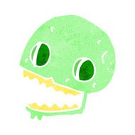cartoon spooky skull N165