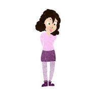 cartoon confused woman N113