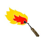 cartoon burning match N42