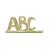 cartoon ABC letters N19