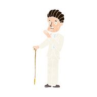 cartoon shocked gentleman N10