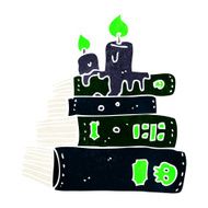 cartoon spooky old books N10