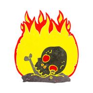 cartoon burning old bones N8