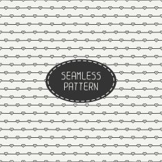 Romantic line seamless pattern with hearts Tiling Background