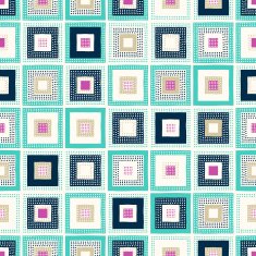 seamless doodle dots square pattern