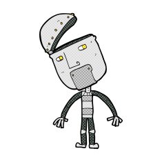 comic cartoon robot N58