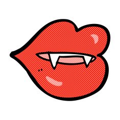 comic cartoon vampire fangs N2