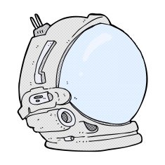 comic cartoon astronaut helmet N12