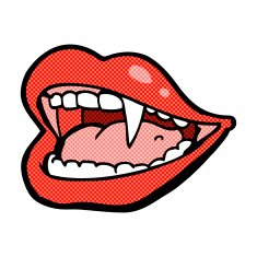 comic cartoon vampire mouth N9