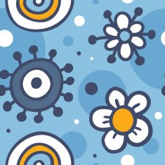 Blue Pattern N4