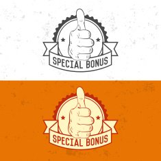 Badge symbol or logotype with hand N38