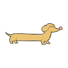 comic cartoon dachshund N2