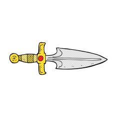 comic cartoon dagger N2