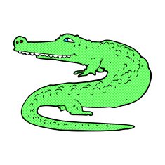 comic cartoon crocodile N11