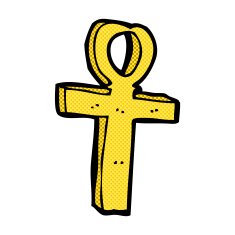 comic cartoon ankh symbol N3