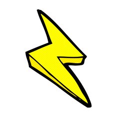 comic cartoon lightning bolt symbol N9