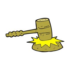 comic cartoon gavel banging N3