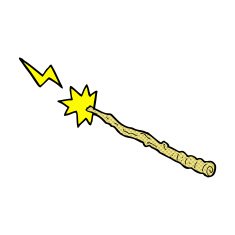 comic cartoon magic wand N12