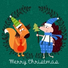Merry Christmas card in vector N3