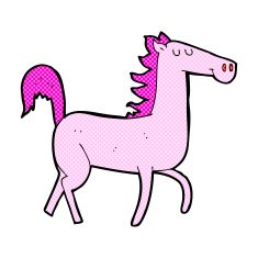 comic cartoon horse N12
