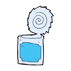 comic cartoon open tin can N3