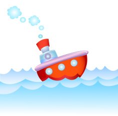 Cartoon steamship N2
