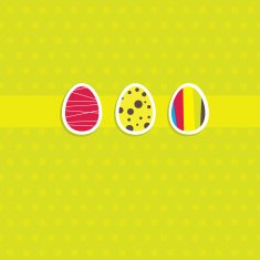 Easter card with egg Vector illustration