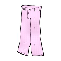 comic cartoon pair of pink pants N3