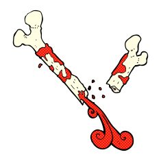 gross broken bone comic cartoon N3