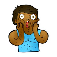 comic cartoon shocked gym man N5