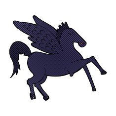 comic cartoon magic flying horse