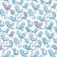 doodle birds pattern N3