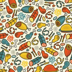 Seamless pattern with Food N3