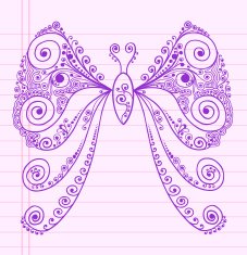 Groovy Henna doodle Butterfly