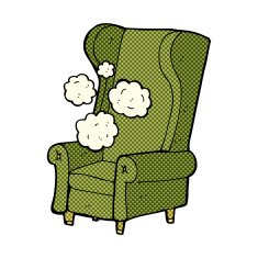 comic cartoon old chair N9
