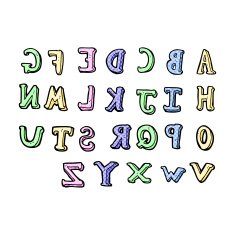 comic cartoon alphabet N6