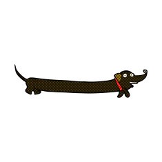 comic cartoon dachshund N5