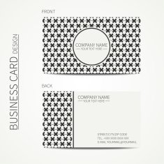 Vintage creative simple geometrical hipster monochrome business card template