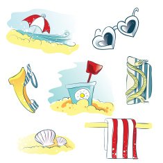 Beach icons