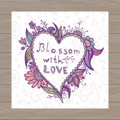 Valentine card with heart shape N2