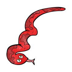 cartoon hissing snake N34