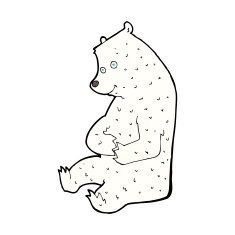 cartoon happy polar bear N4
