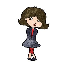 cartoon happy girl N82