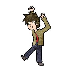 cartoon excited boy N125